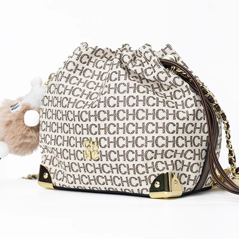 Crossbody High Quality Ladies Light Luxury Chain Bag Adjustable Brand Letter Print Cartoon Pendant Design Unique Popular