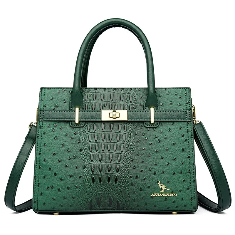 3-layer Women Single Shoulder Bag Soft Leather Designer Handbag Brand Tote Bag Large Capacity Casual Women Handbags