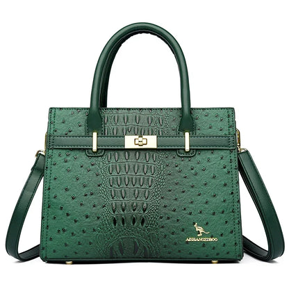 3-layer Women Single Shoulder Bag Soft Leather Designer Handbag Brand Tote Bag Large Capacity Casual Women Handbags
