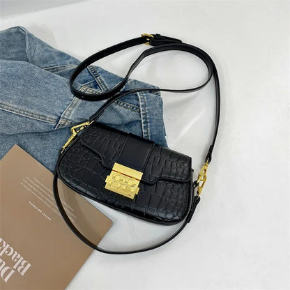 Designer Women's Leather Messenger Bag Elegant Crossbody Shoulder Handbag Luxury Ladies Tote Purse