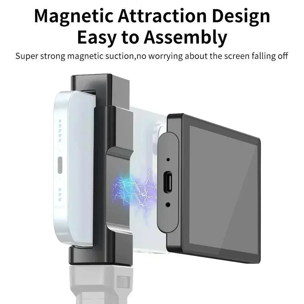 Smartphone Vlog Selfie Monitor Screen Magnetic Phone Rear Camera For Selfie Vlog Live Stream For Android Iphone Custom