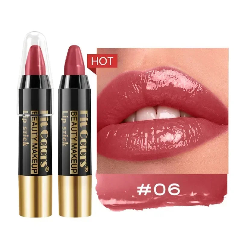 Easy Coloring Gloss Lipstick Lasting Nude Red Lipsticks Lip Crayon High Pigmented Waterproof Moisturizing Lip Stick Lips Makeup
