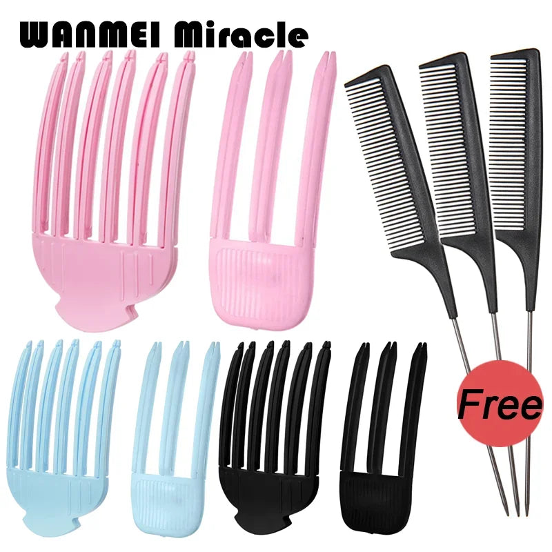 Magic Heatless Hair Care Roots Natural Fluffy Hair Clip with Pointed Tail Comb No Heat Hair Curler Hair Styling Fluffiness Tool