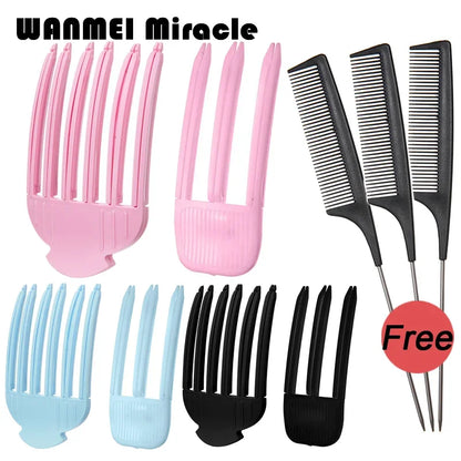 Magic Heatless Hair Care Roots Natural Fluffy Hair Clip with Pointed Tail Comb No Heat Hair Curler Hair Styling Fluffiness Tool
