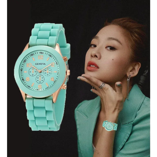 Women Watches New Fashion Luxury Brand Women's Watch Silicone Strap Quartz Wrist Watch For Female