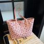 Women PU Simple Carrying Bag Large Capacity Trendy Tote Handbag Zipper Closure Stylish Shoulder Purse Soft Commuting Bag