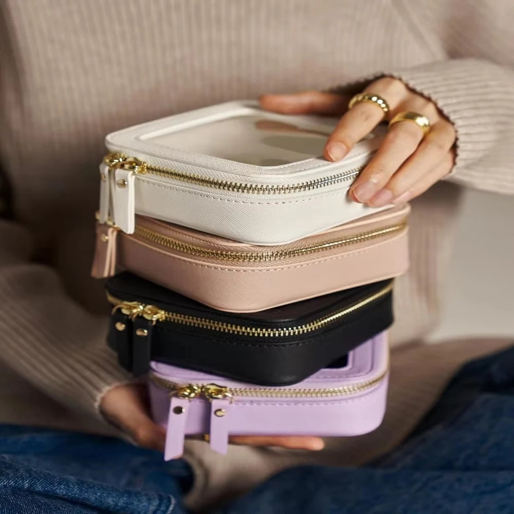 Travel Toiletries Bag Women Transparent Makeup Bags Cosmetic Bags with Zipper Waterproof Wash Bag Large Makeup Bag for Women