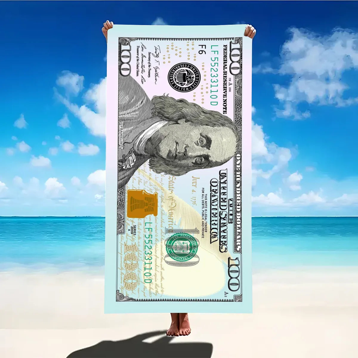 Print Sea Beach Towel Quick-Dry Washable Beach Towels Sandproof Portable Beach Towels  For Travel Swimming Camping Beach