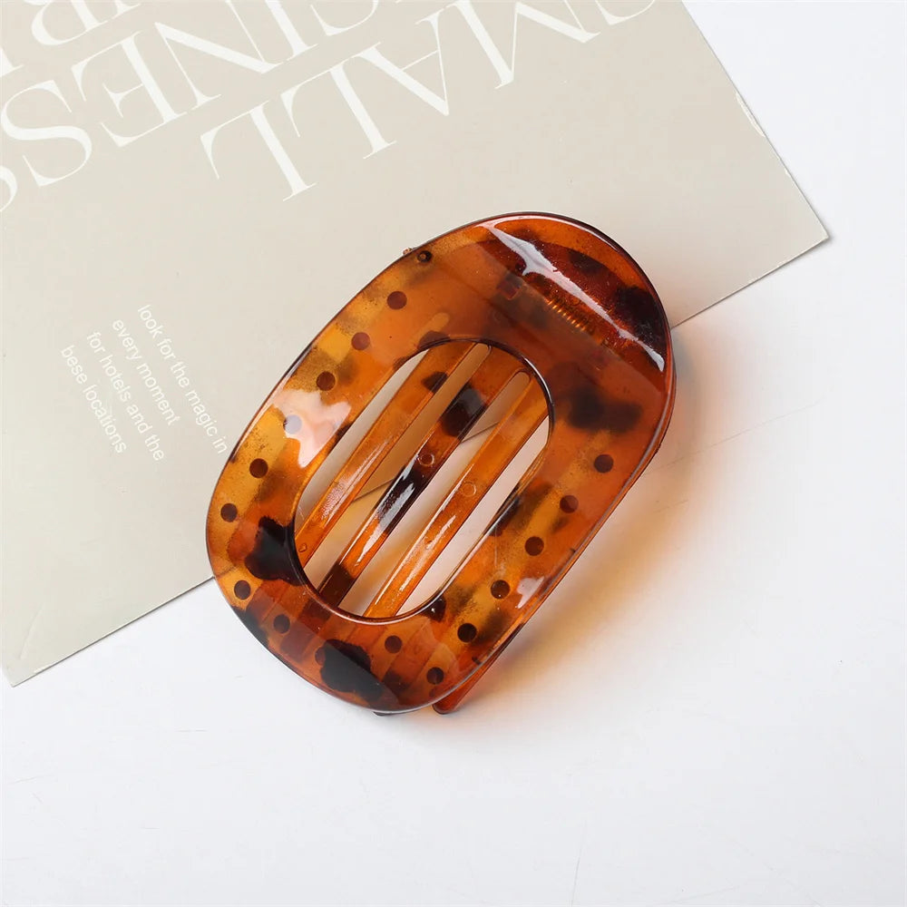 Elegant Bow Shark Clip Fashion Back Of Head Hair Clip Vintage Ponytail Fixed Hairgrips For Woman Simple Hollow Geometry Hairpin