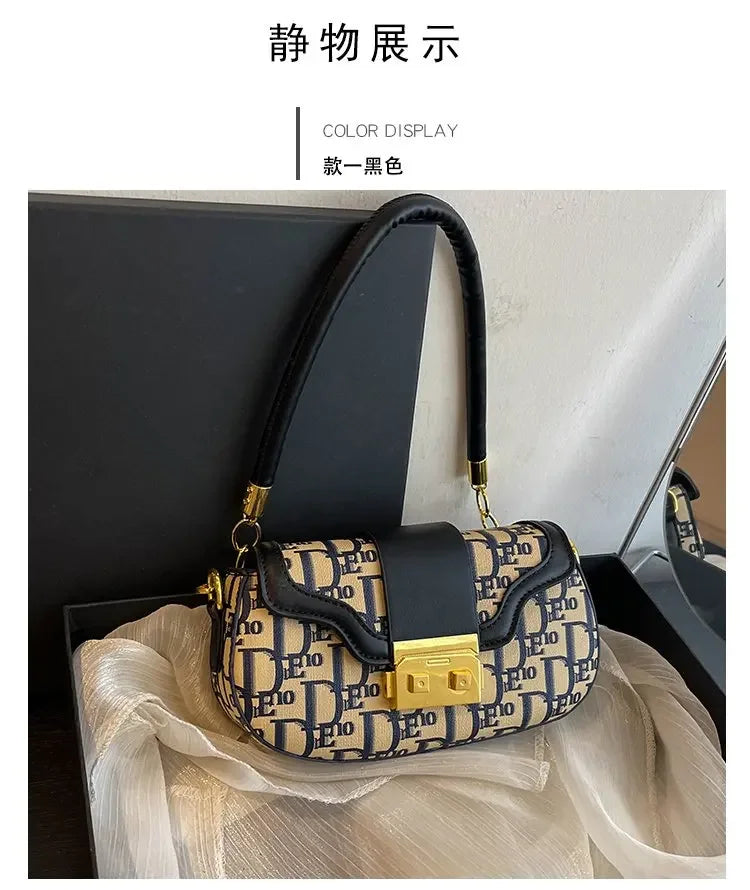 Contrast Saddle Crossbody Bag – Women's Chain Shoulder Handbag