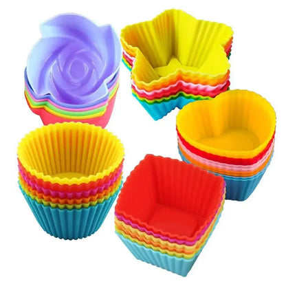 6/12PCS Silicone Muffin Mold