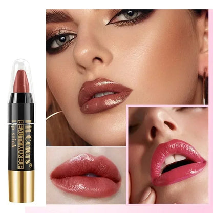 Easy Coloring Gloss Lipstick Lasting Nude Red Lipsticks Lip Crayon High Pigmented Waterproof Moisturizing Lip Stick Lips Makeup