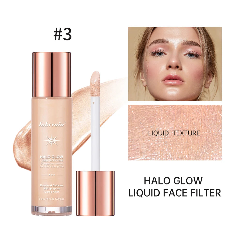 Halo Glow Liquid Filter – Liquid Highlighter & Bronzer for Face & Body