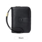 Anti-Theft Brush Bag for Ladies, Oil Wax Leather, Short Purse, European and American Retro, Multi-Function, organ Card Bag
