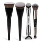 4pcs Makeup Brushes 2pcs Dual-ended Concealing Blush Brushes 2pcs Flat Top Angled Foundation Brushes Kit