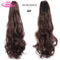 Water Wave Claw Clip In Ponytail Hair Extension Ombre Color Curly Wavy Synthetic Ponytail Extension Hair For Women Pony Tail