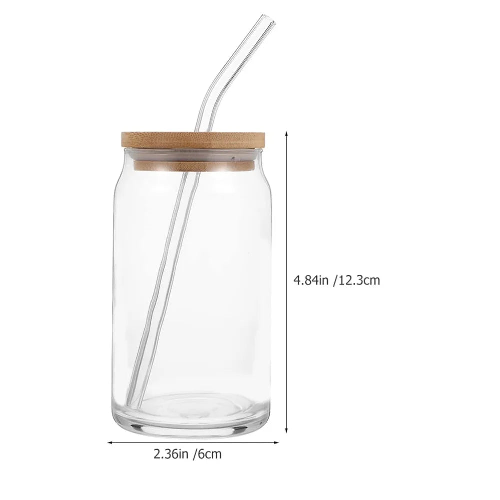 1 Pc Mason Jars Coffee Mug with Straw & Lid – Perfect for Iced Coffee, Juice, and Beverages