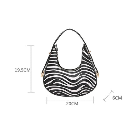 Cow Pattern Shoulder Bag For Spring/Summer Versatile Women's Bag Personalized Korean Leopard Pattern Underarm Handbag