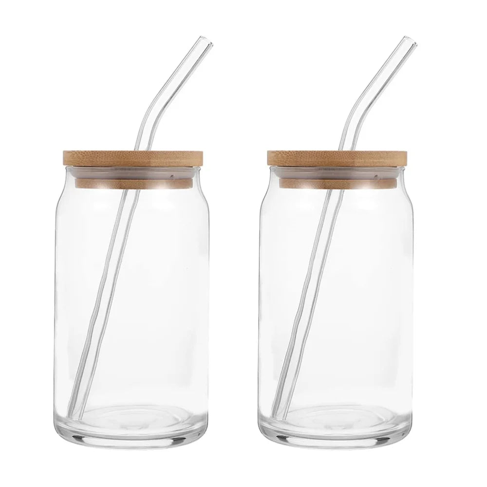 1 Pc Mason Jars Coffee Mug with Straw & Lid – Perfect for Iced Coffee, Juice, and Beverages