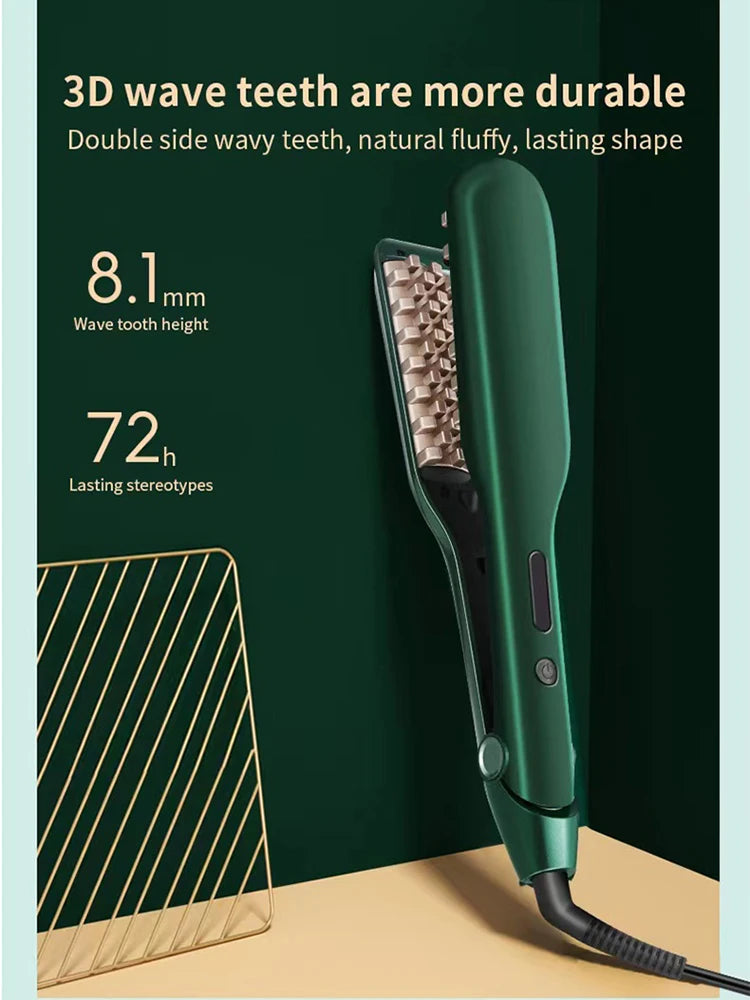 Fluffy Hair Curler Corrugated Curling Iron Ceramic Hair Crimper Volumizer Corn Perm Splint Hair Waver Curling Tongs Styling Tool