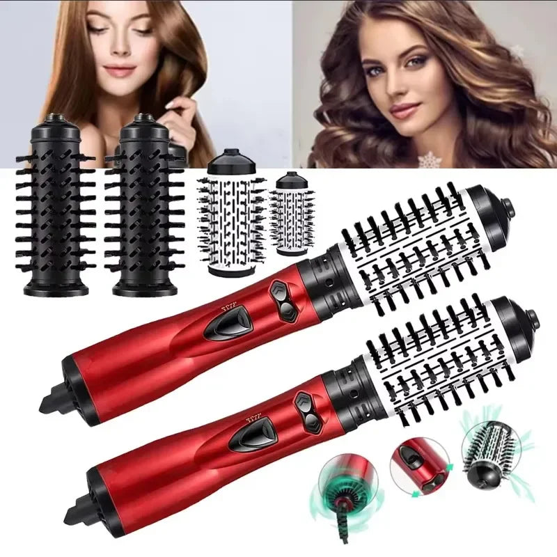 3 in 1 Rotating Hair Dryer Electric Comb Hair Straightener Brush Dryer Brush Hot Air Comb Negative Ion Hair Styler Comb
