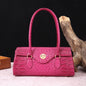 Multicolor Crocodile Pattern Fashion Handheld Stick Bag Large Capacity One Shoulder Underarm Bag Women's Luxury Handbag