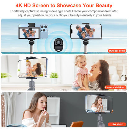 Smartphone  Rear Camera For Selfie Vlog Live Stream For Android Iphone Monitor Screen Video Recording Magnetic Selfie