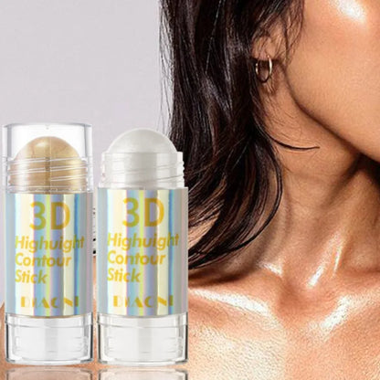 3D Face Brighten Highlighter Bar Cosmetic Face Contour Bronzer Shimmer Highlighter Stick Concealer Cream Makeup tool