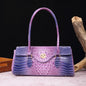 Multicolor Crocodile Pattern Fashion Handheld Stick Bag Large Capacity One Shoulder Underarm Bag Women's Luxury Handbag