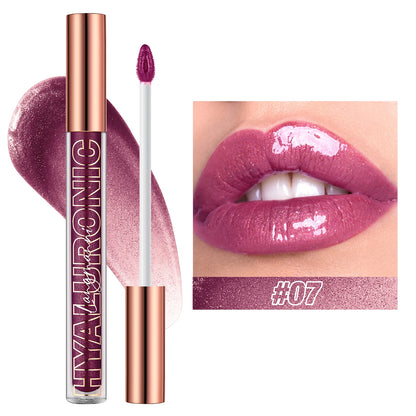 Hyaluronic Acid Lip Gloss, 8-Color Shimmering Lip Tint, Moisturizing Hydrating,Long-Lasting Shine Popular Best-Selling lip gloss