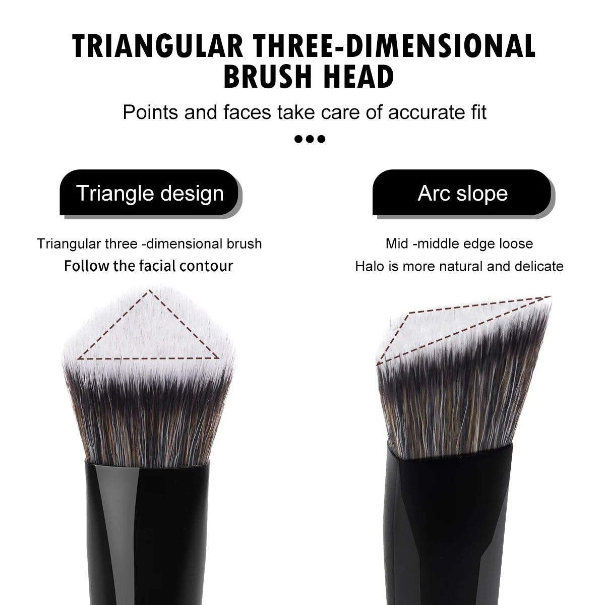 Makeup Brush Set Soft Hair Synthetic Kabuki Brushes Foundation Powder Blending Concealer Eyeshadow Double-ended Brushes