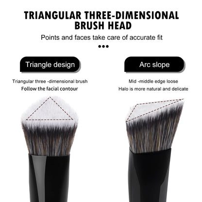 Makeup Brush Set Soft Hair Synthetic Kabuki Brushes Foundation Powder Blending Concealer Eyeshadow Double-ended Brushes
