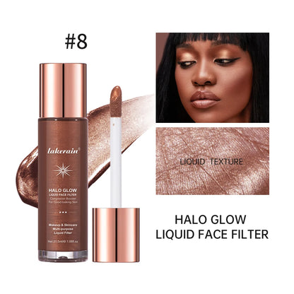 Halo Glow Liquid Filter – Liquid Highlighter & Bronzer for Face & Body