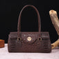Multicolor Crocodile Pattern Fashion Handheld Stick Bag Large Capacity One Shoulder Underarm Bag Women's Luxury Handbag
