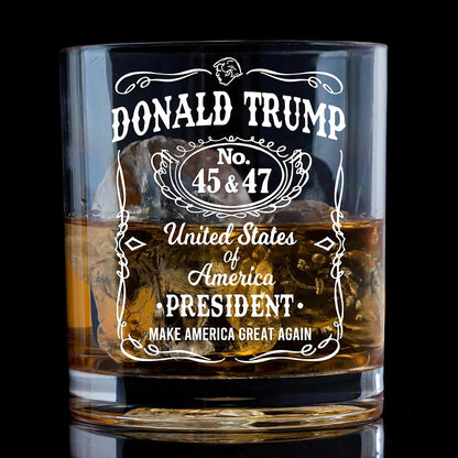 1/2/4PCS Trump Whiskey Glass Wine Glass Lasers Engraved Presidency Glasses Right Wing,Glassware for Drinking,Conservative Gift