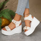 Sandals female super high heels heightening new summer fish mouth thick bottom slippers fashion muffin shoes women's shoes