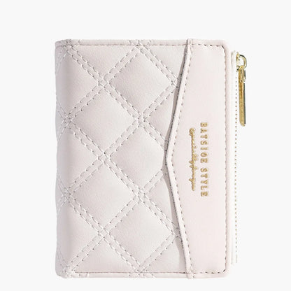 Embroidery Coin Purse Women Wallet Ladies PU Leather Solid Color Short Wallet Zipper Card Bag Card Holder Student Money Bag