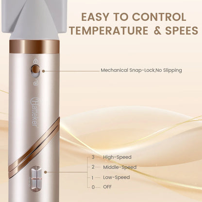 5-in-1 High-Speed Hair Dryer Brush – 38000 RPM Blow Dryer, Auto-Wrap Curlers, Fast Drying Ionic Hot Air Brush Styler & Volumizer