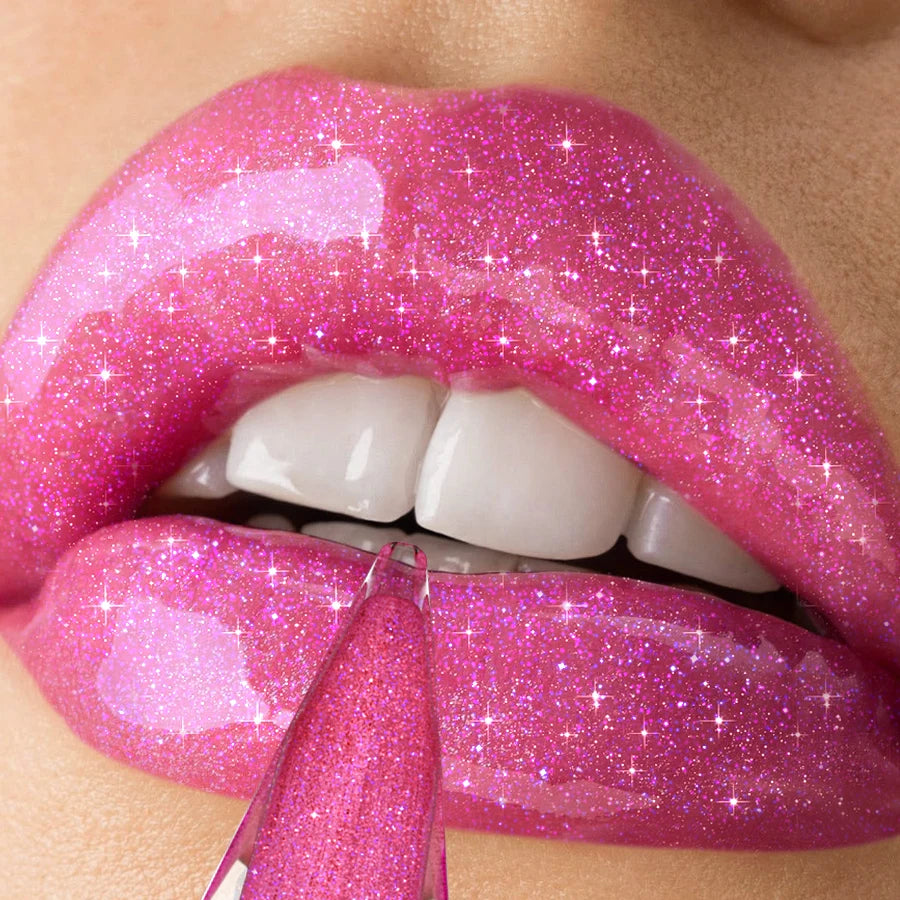 8-Color Glitter Shimmer Lip Gloss | Moisturizing Diamond Liquid Lipstick for Plump, Shiny Lips