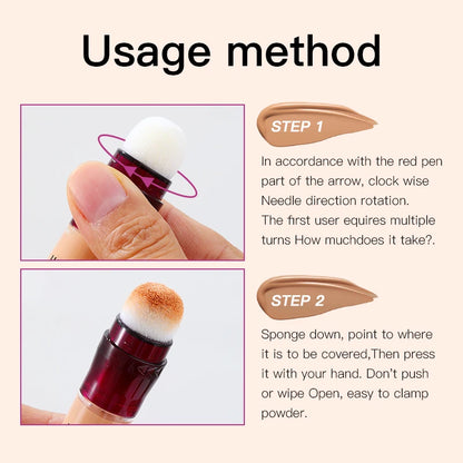 Full Coverage Cushion Foundation Concealer – Sponge Head Applicator | All Skin Types