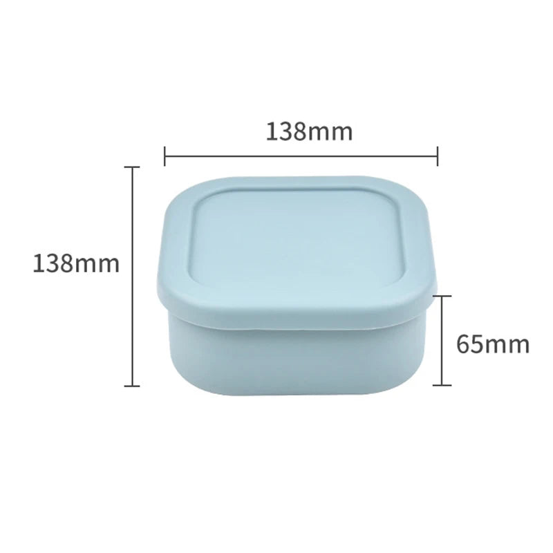 Silicone Food Container Portable Lunch Box – Microwave Safe, Home Kitchen & Outdoor Food Storage Containers, Children Tableware