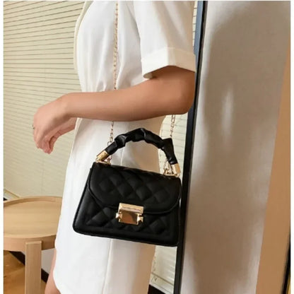 Women PU Leather Shoulder Bags Small Messenger Designer Female  Fashion Chain Rhomboid Crossbody Bag Ladies Mini Handbag