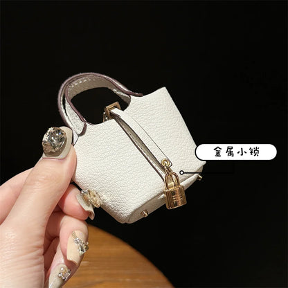 New Mini House Small Bag Handheld Portable Hand Rope Bluetooth Earphone Bag Zero Wallet Multi functional Small Bag