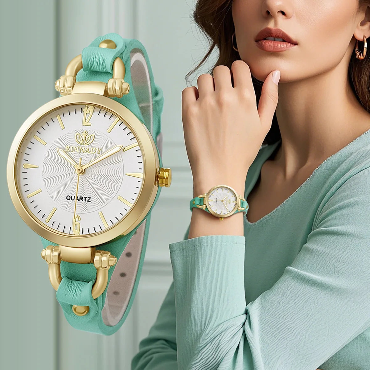 Women Watch Leather Strap Quartz Watches Ladies Casual Wristwatches Clock