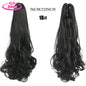 Water Wave Claw Clip In Ponytail Hair Extension Ombre Color Curly Wavy Synthetic Ponytail Extension Hair For Women Pony Tail
