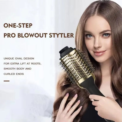 One Step Hair Dryer and Volumiser 1000W Blow Dryer Brush Hot Air Styling Brush Professional Hair Straightener Curler Travel Fri