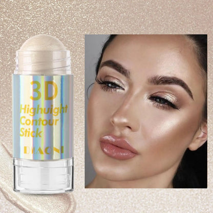 3D Face Brighten Highlighter Bar Cosmetic Face Contour Bronzer Shimmer Highlighter Stick Concealer Cream Makeup tool