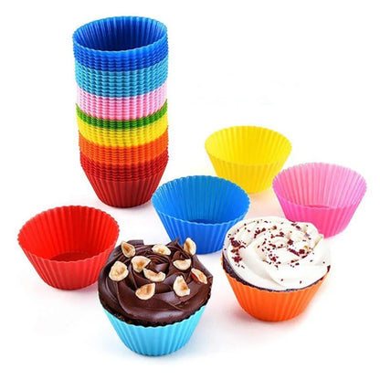 "Silicone Muffin Cupcake Molds"