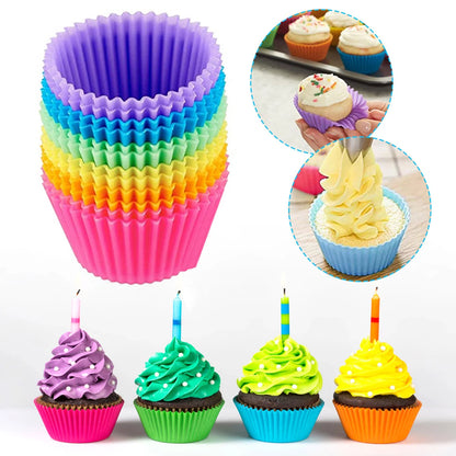 "Silicone Muffin Baking Molds"