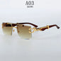Rimless Sunglasses Women Trendy Luxe Fashion Sunglasses Vintage Glasses